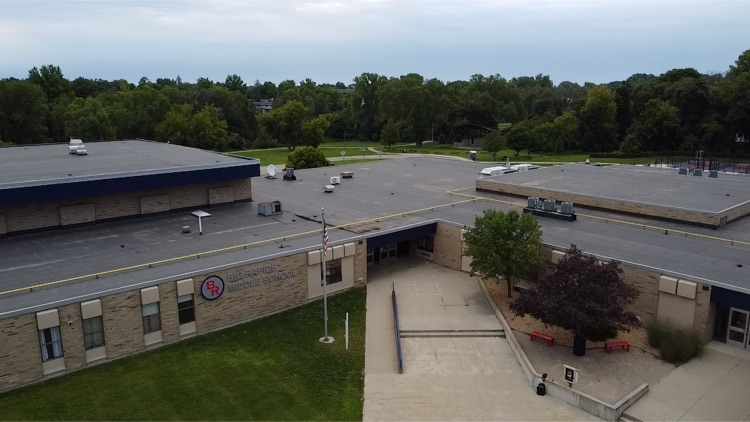 Aerial view of Big Rapids Middle School 